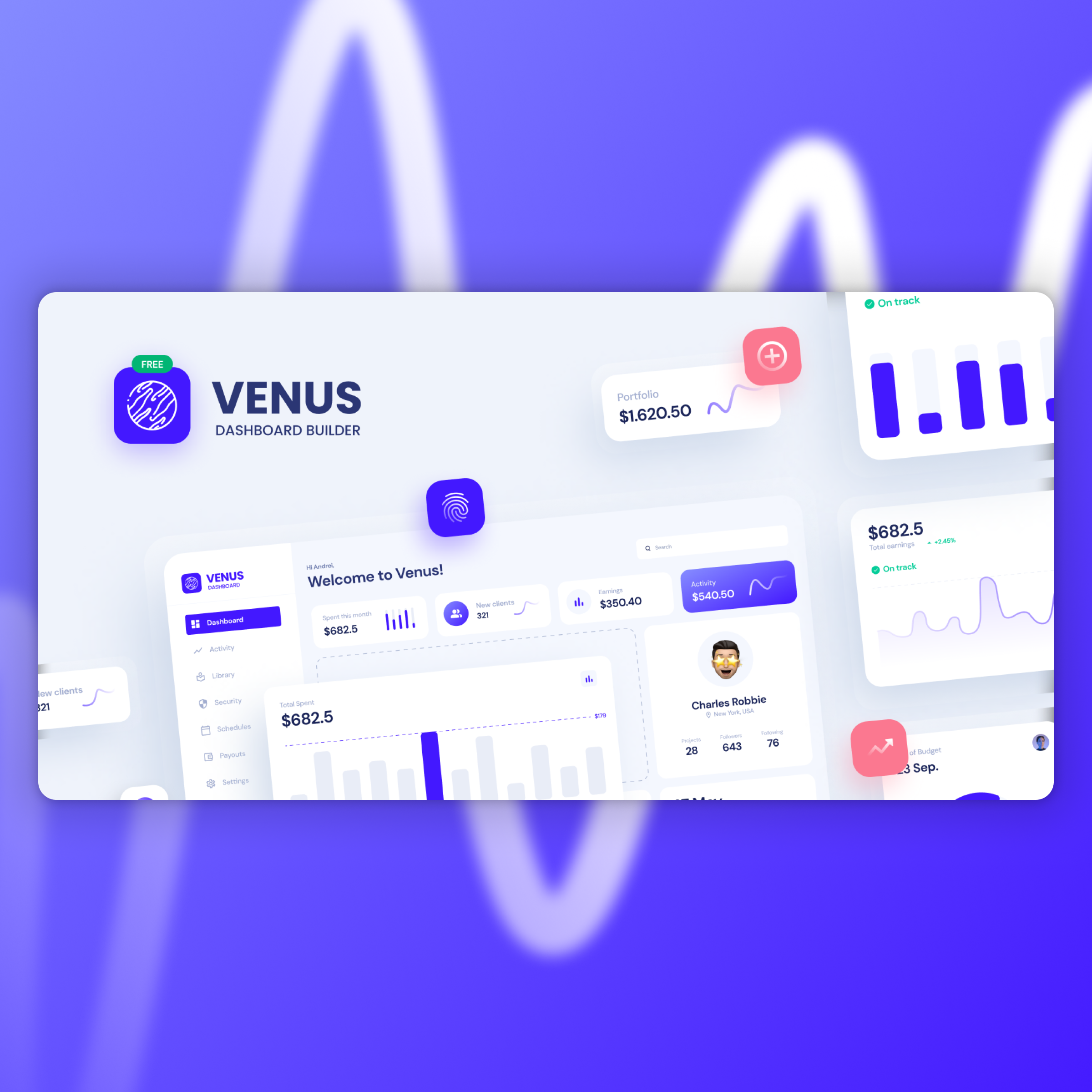 Analytics dashboard template preview