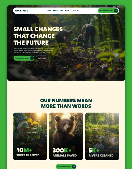 Charitable template preview